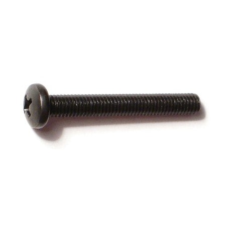 Midwest Fastener #10-32 x 1-1/2 in Phillips Pan Machine Screw, Black Oxide Steel, 15 PK 33176